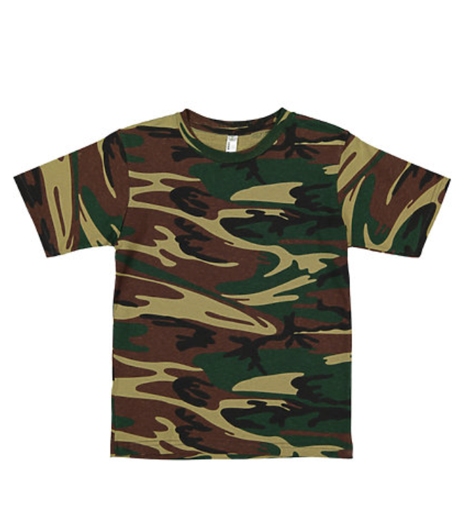 Lat Apparel Youth Camo Tee