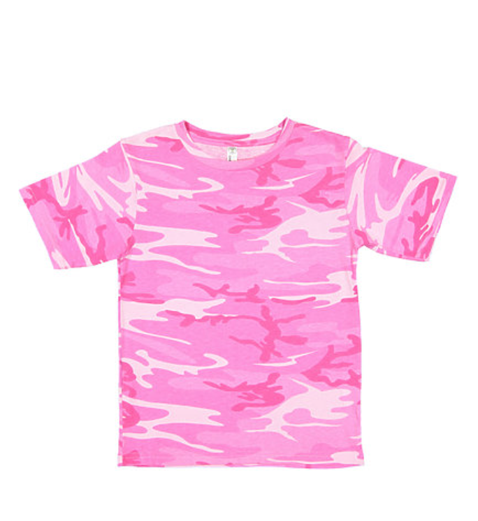 Lat Apparel Youth Camo Tee