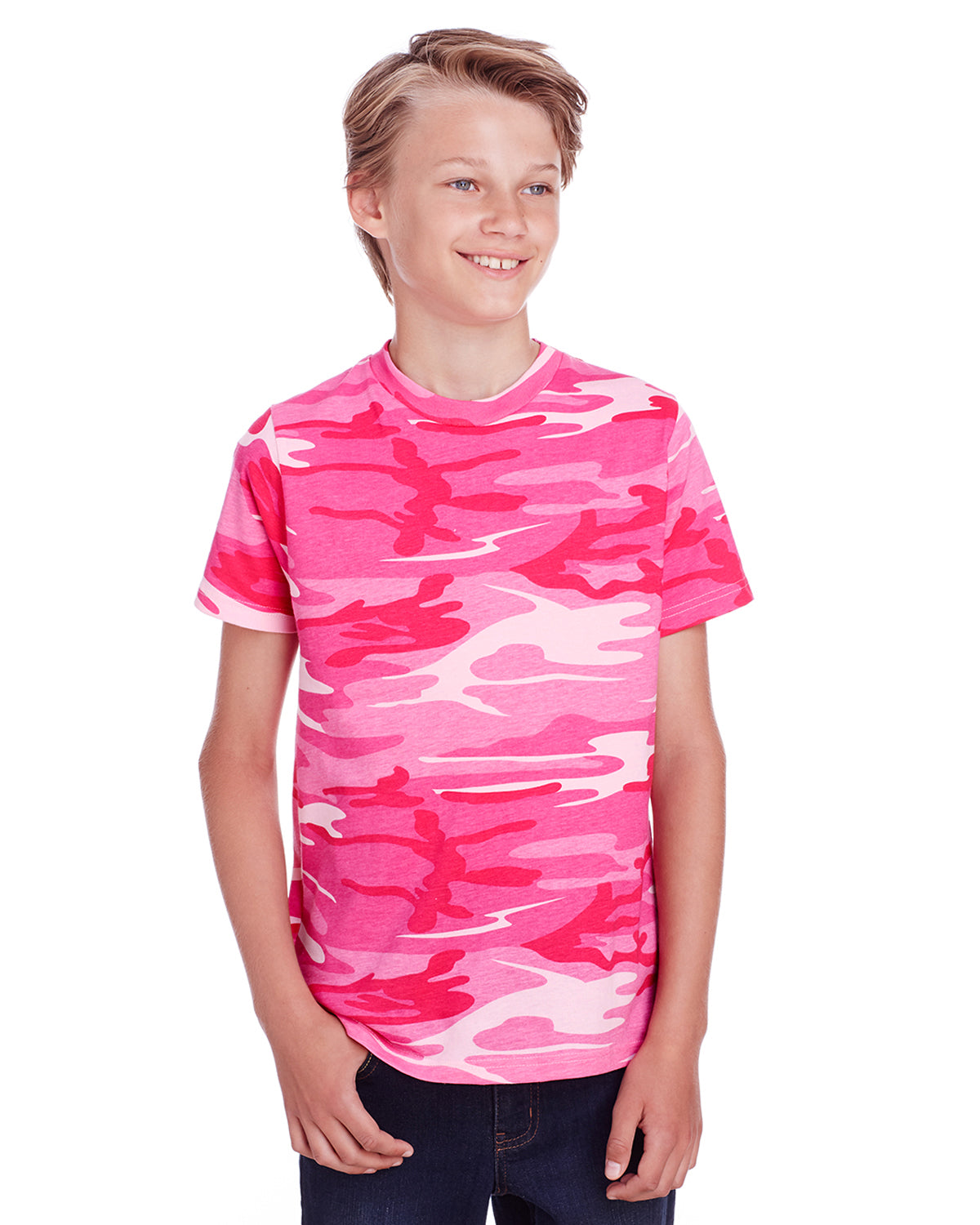 Lat Apparel Youth Camo Tee