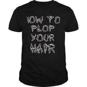 How do you plop your hair with a t-shirt