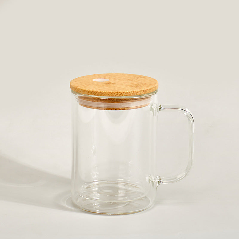 Glass Cup with Lid