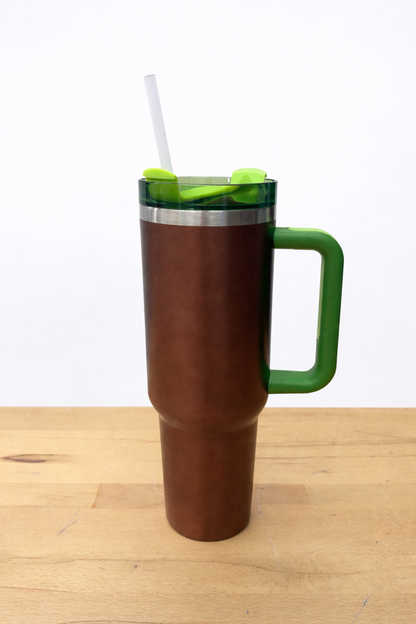 RoadSip Stainless Steel Tumbler with Handle and Sip 40oz.