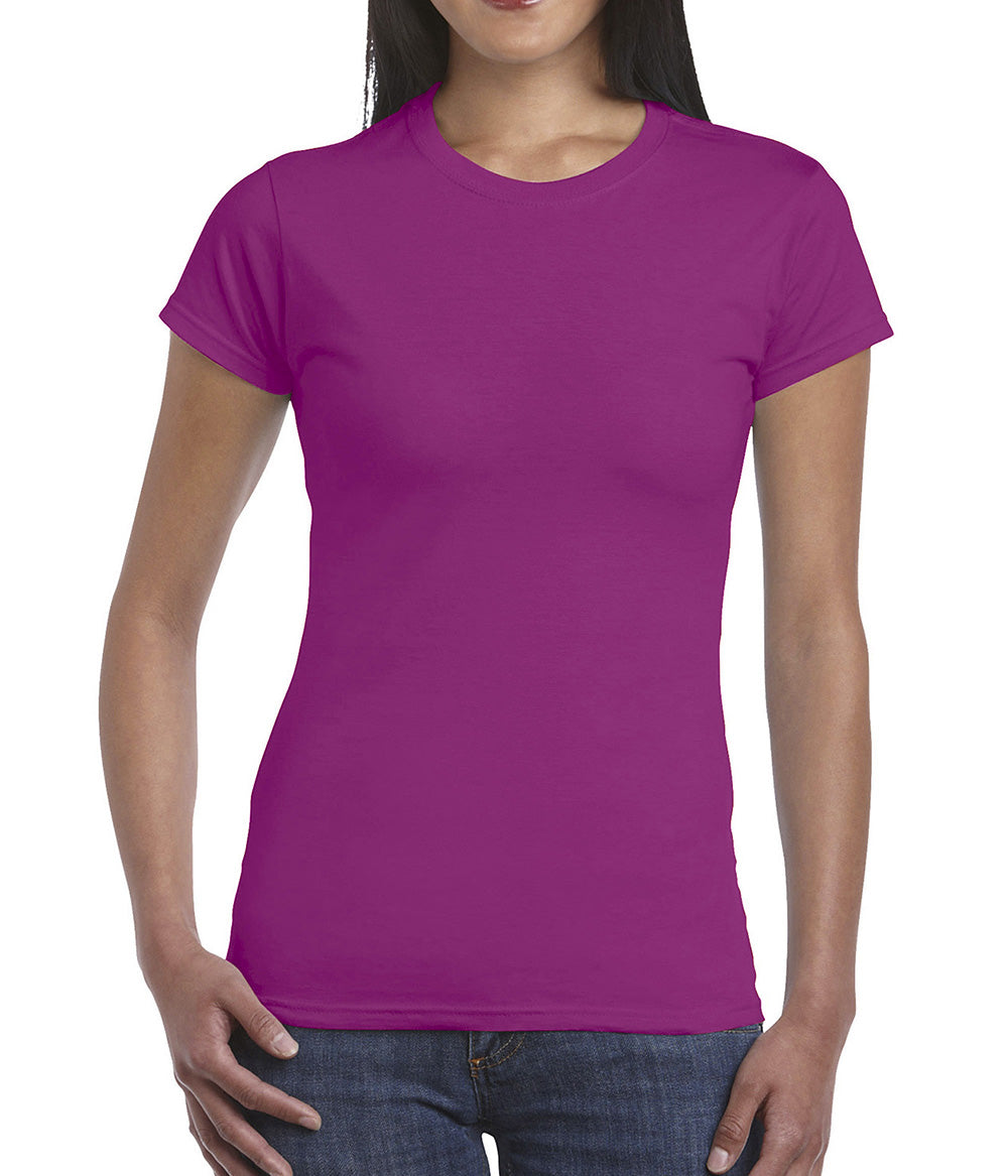 Gildan Softstyle T-shirt Donna: Nero, Taglia M, Cotone Prelavato, Comfort Morbido