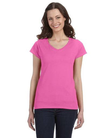 64V00L Gildan Softstyle Ladies V-Neck T-shirt