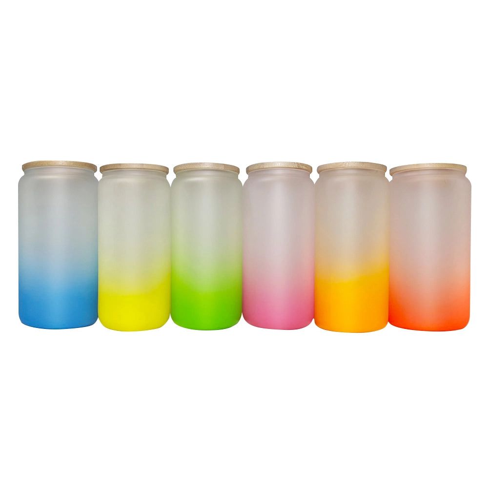 SUBLIMATION GLASS CAN WITH BAMBOO LID