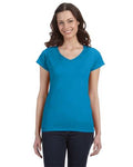 64V00L Gildan Softstyle Ladies V-Neck T-shirt