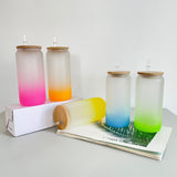 SUBLIMATION GLASS CAN WITH BAMBOO LID