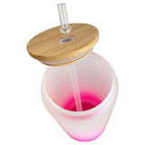 SUBLIMATION GLASS CAN WITH BAMBOO LID
