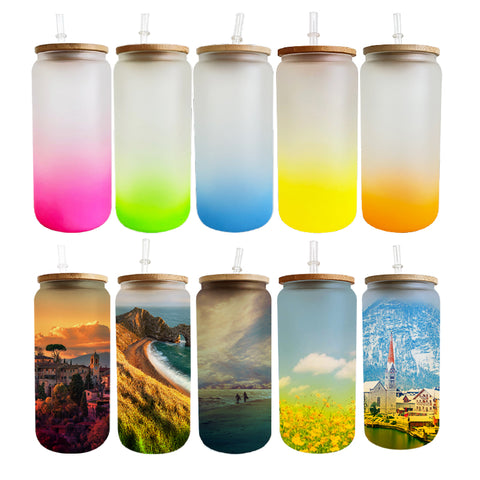 Bamboo Lid Glass Sublimation Tumbler – The Craft Hut SCS