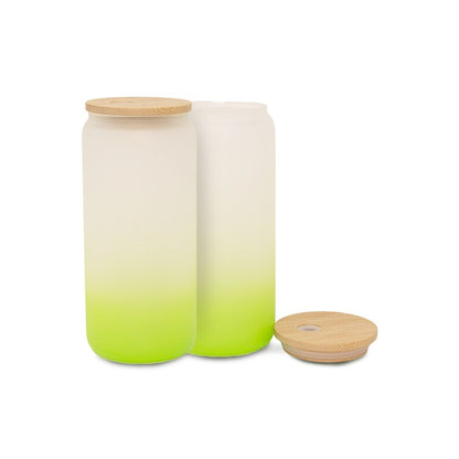 SUBLIMATION GLASS CAN WITH BAMBOO LID